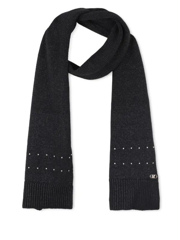 Michael Kors Kids logo-plaque Scarf Black FARFETCH IN