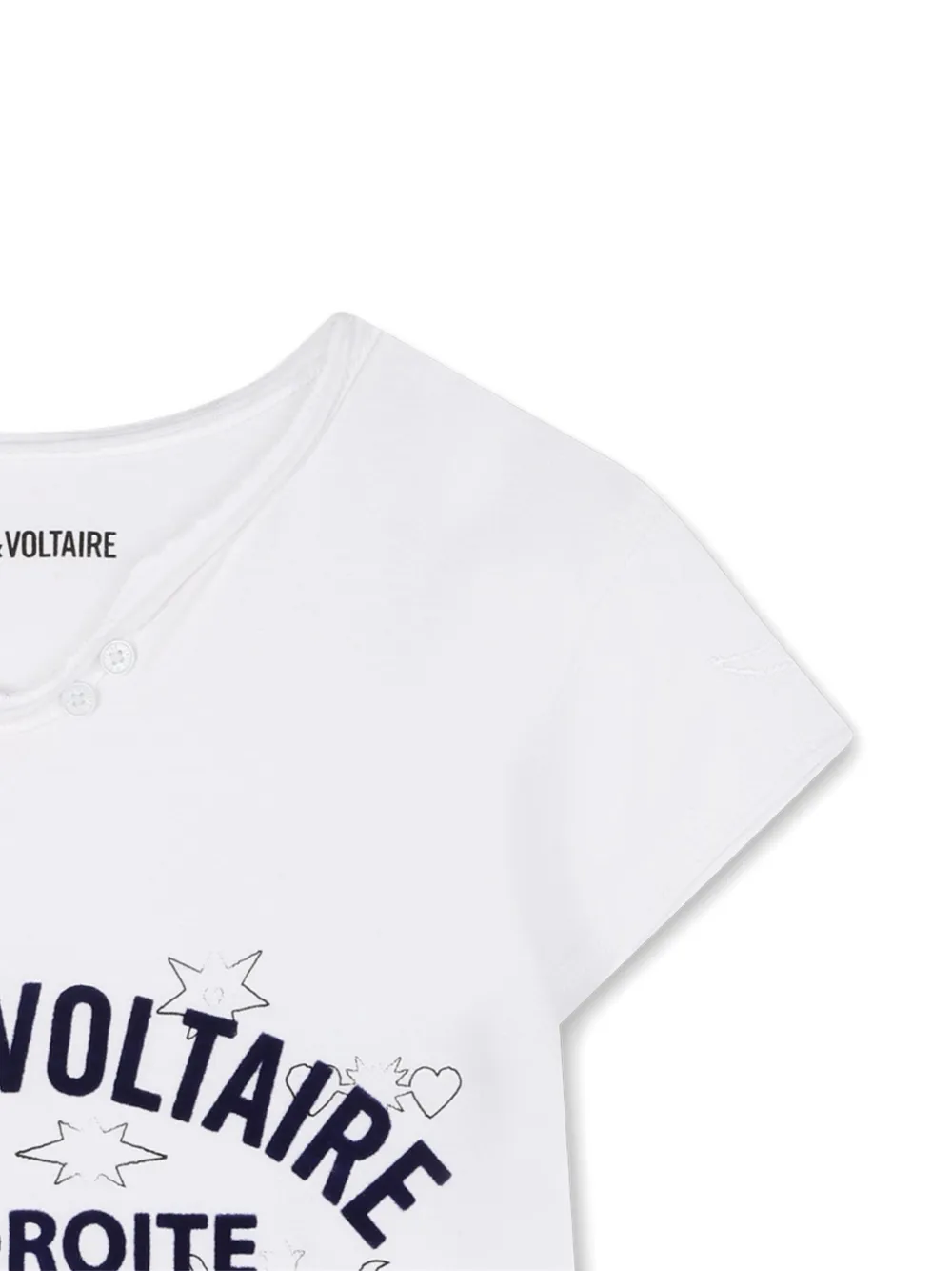 Zadig & Voltaire Kids T-shirt met grafische print Wit