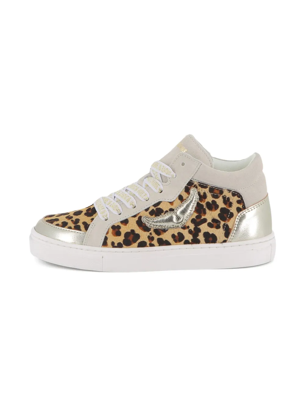 Zadig & Voltaire Kids Sneakers met luipaardprint Beige