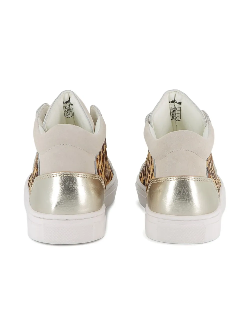 Zadig & Voltaire Kids Sneakers met luipaardprint Beige