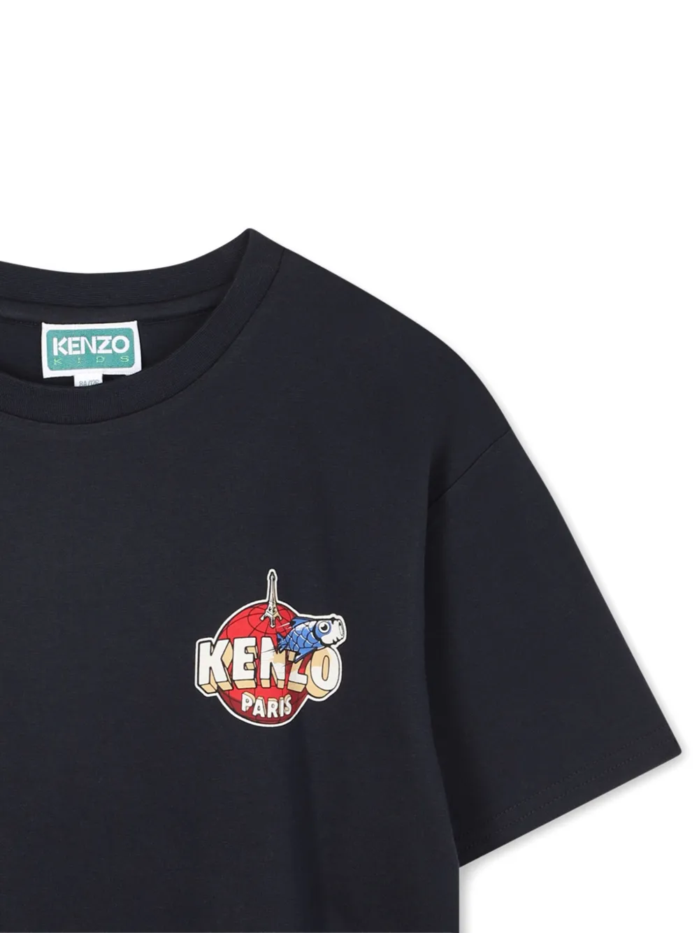 Kenzo Kids T-shirt met grafische print Blauw