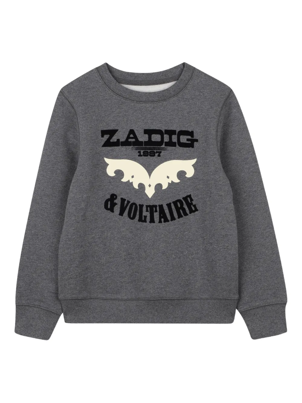 Zadig & Voltaire Kids' Logo-print Sweatshirt In Gray