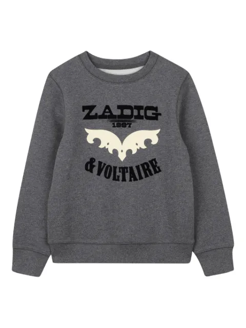 Zadig & Voltaire Kids logo-print sweatshirt