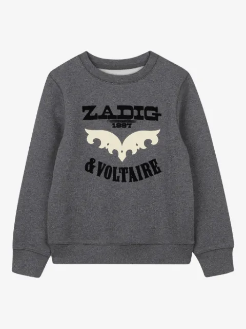 Zadig & Voltaire Kids sudadera con logo estampado