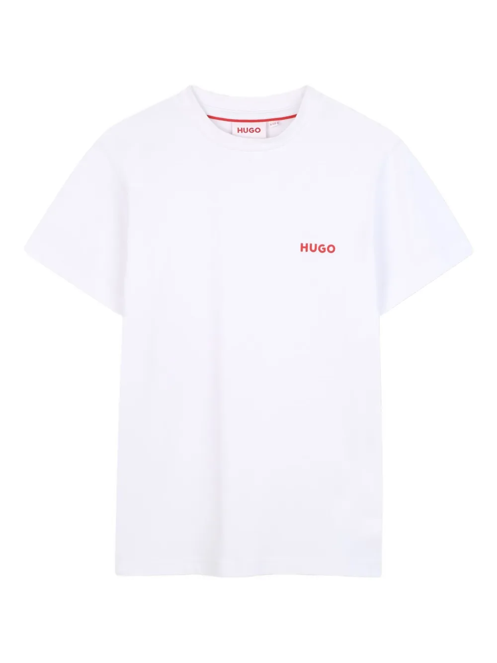 HUGO KIDS Twee T-shirts met logo Wit