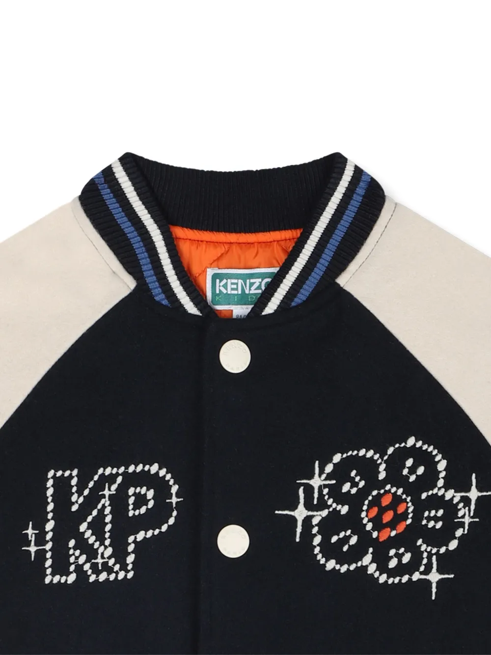 Kenzo Kids Jack met raglan mouwen en borduurwerk Blauw