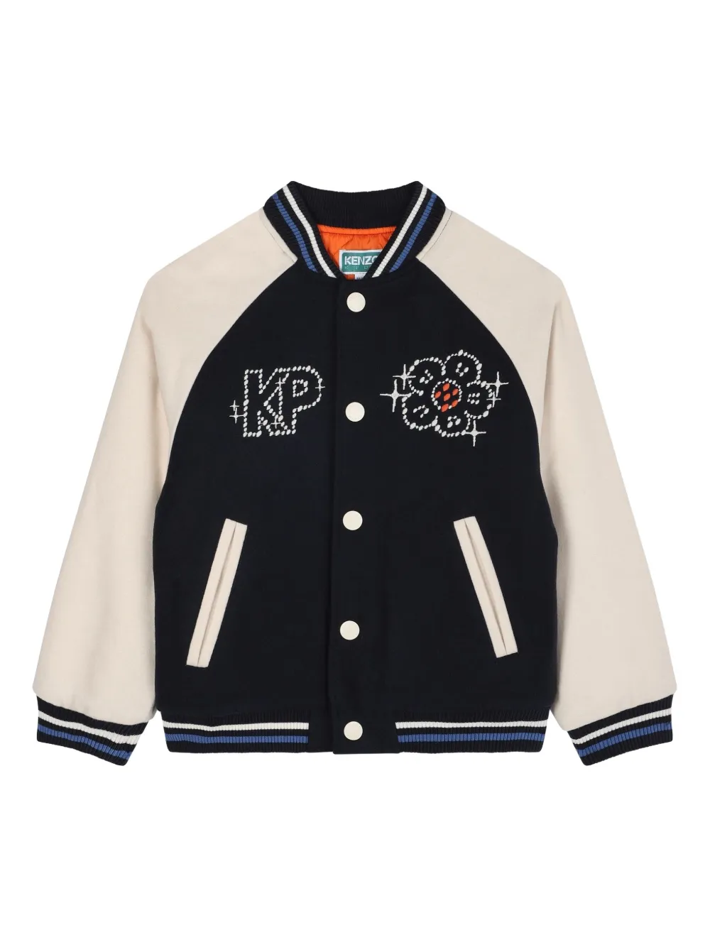 Kenzo Kids embroidered raglan-sleeve jacket | Blue | Image 1