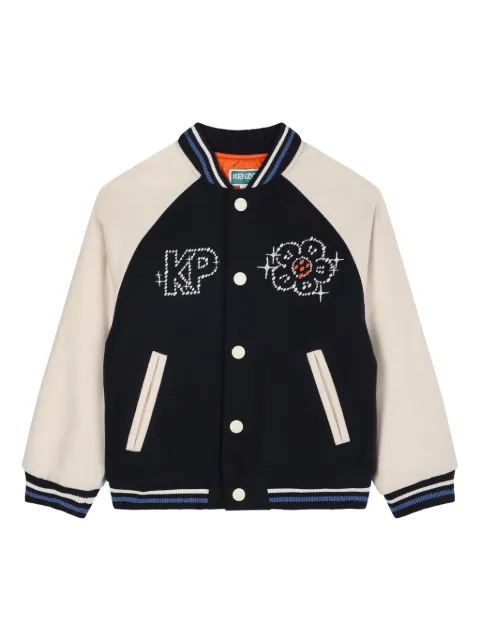 Kenzo Kids embroidered raglan-sleeve jacket