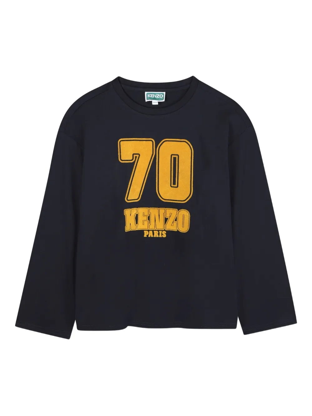 Kenzo Kids number 70-motif long-sleeves top | Blue | Image 1