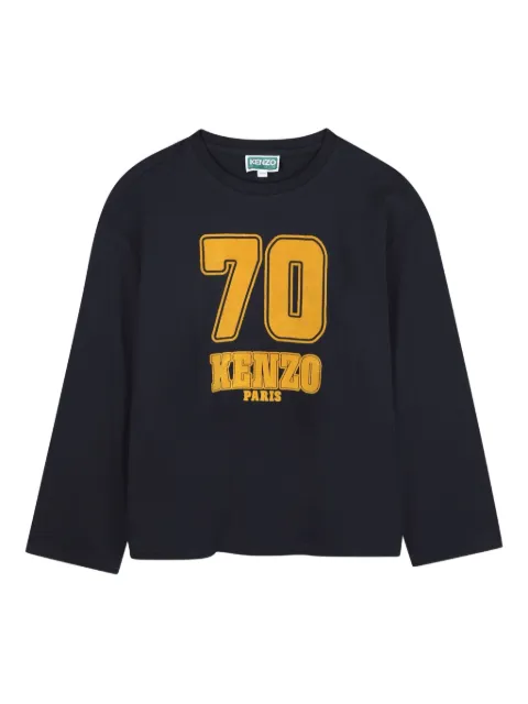 Kenzo Kids number 70-motif long-sleeves top