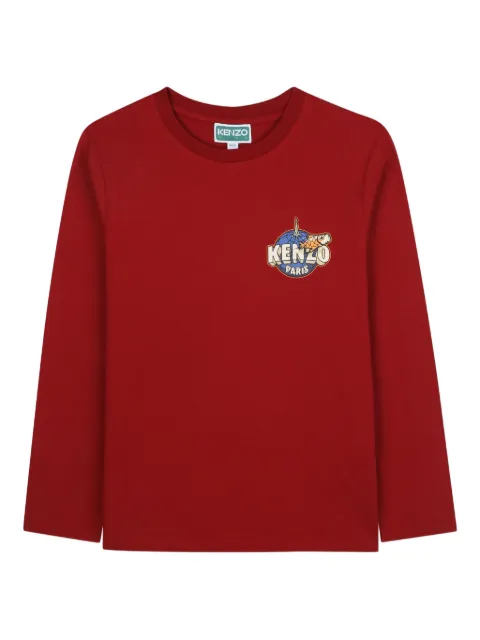 Kenzo Kids logo-print long-sleeve T-shirt