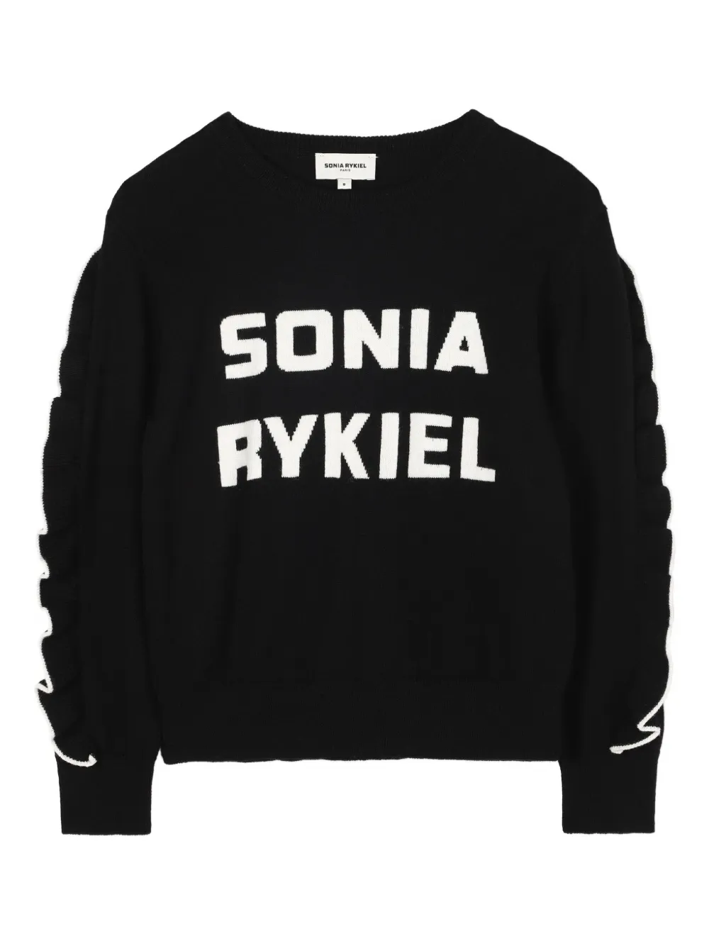 SONIA RYKIEL ENFANT Gebreide trui met tekst Zwart