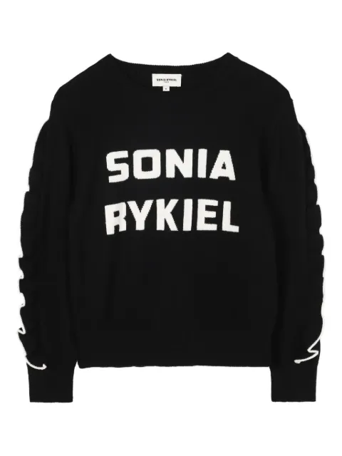 SONIA RYKIEL ENFANT slogan knitted sweater