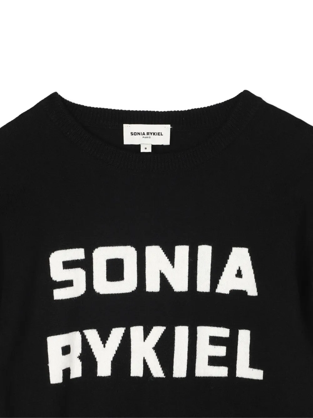 SONIA RYKIEL ENFANT Gebreide trui met tekst Zwart