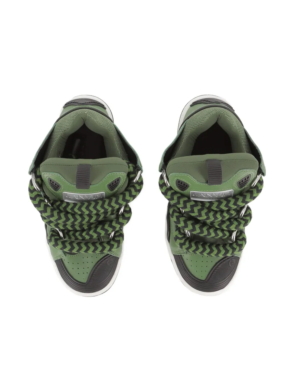 Lanvin Enfant Curb panelled sneakers Green