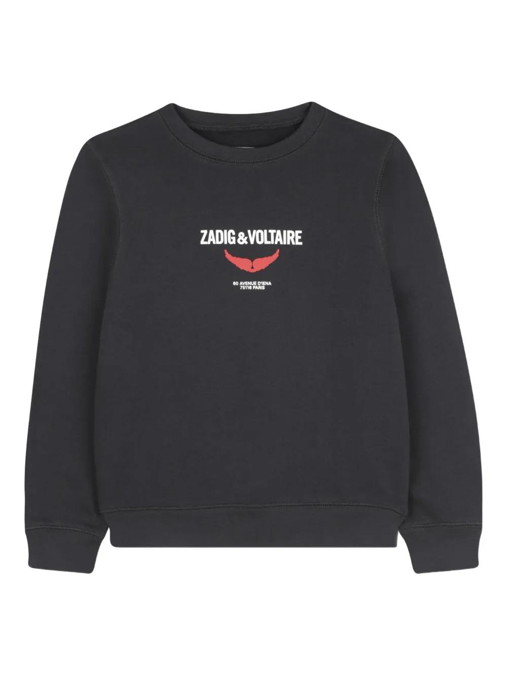 Zadig & Voltaire Kids' Graphic Print Sweatshirt In Black