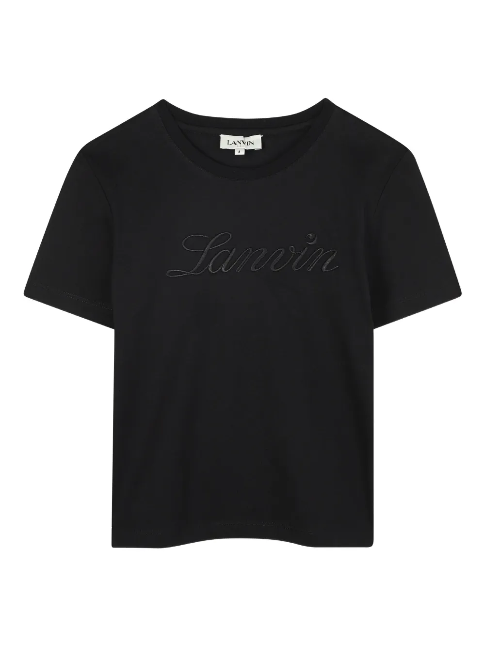 Lanvin Enfant T-shirt met geborduurd logo Zwart