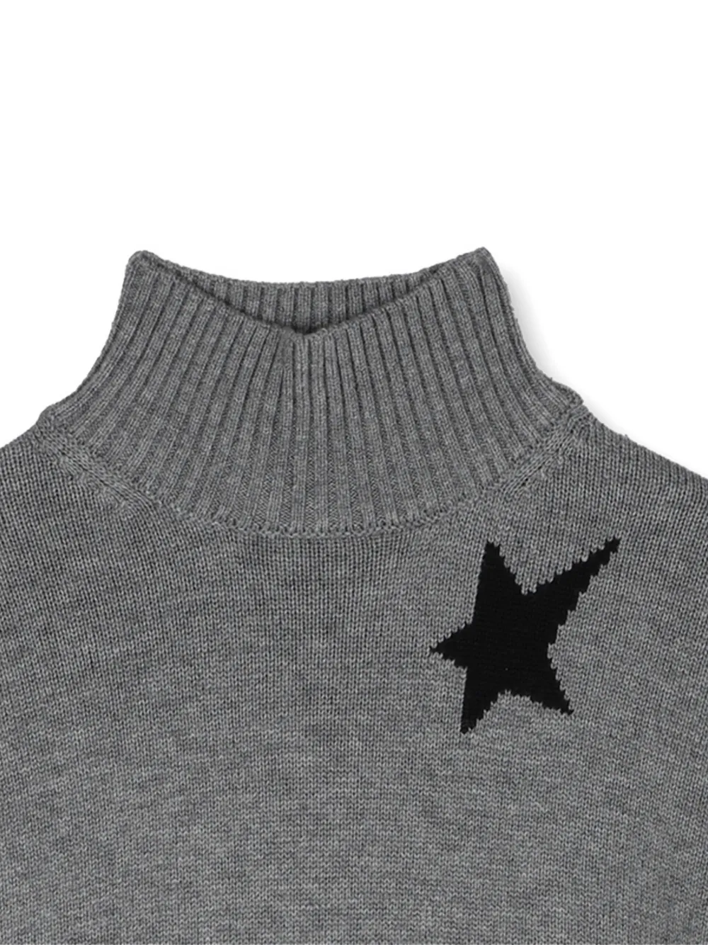 Zadig & Voltaire Kids Trui met hoge hals en ster intarsia Grijs
