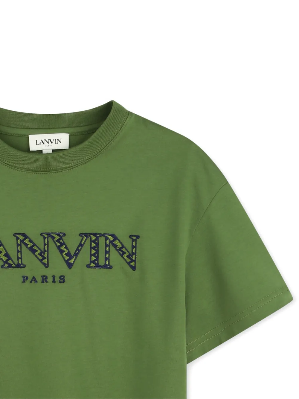 Lanvin Enfant T-shirt met geborduurd logo Groen