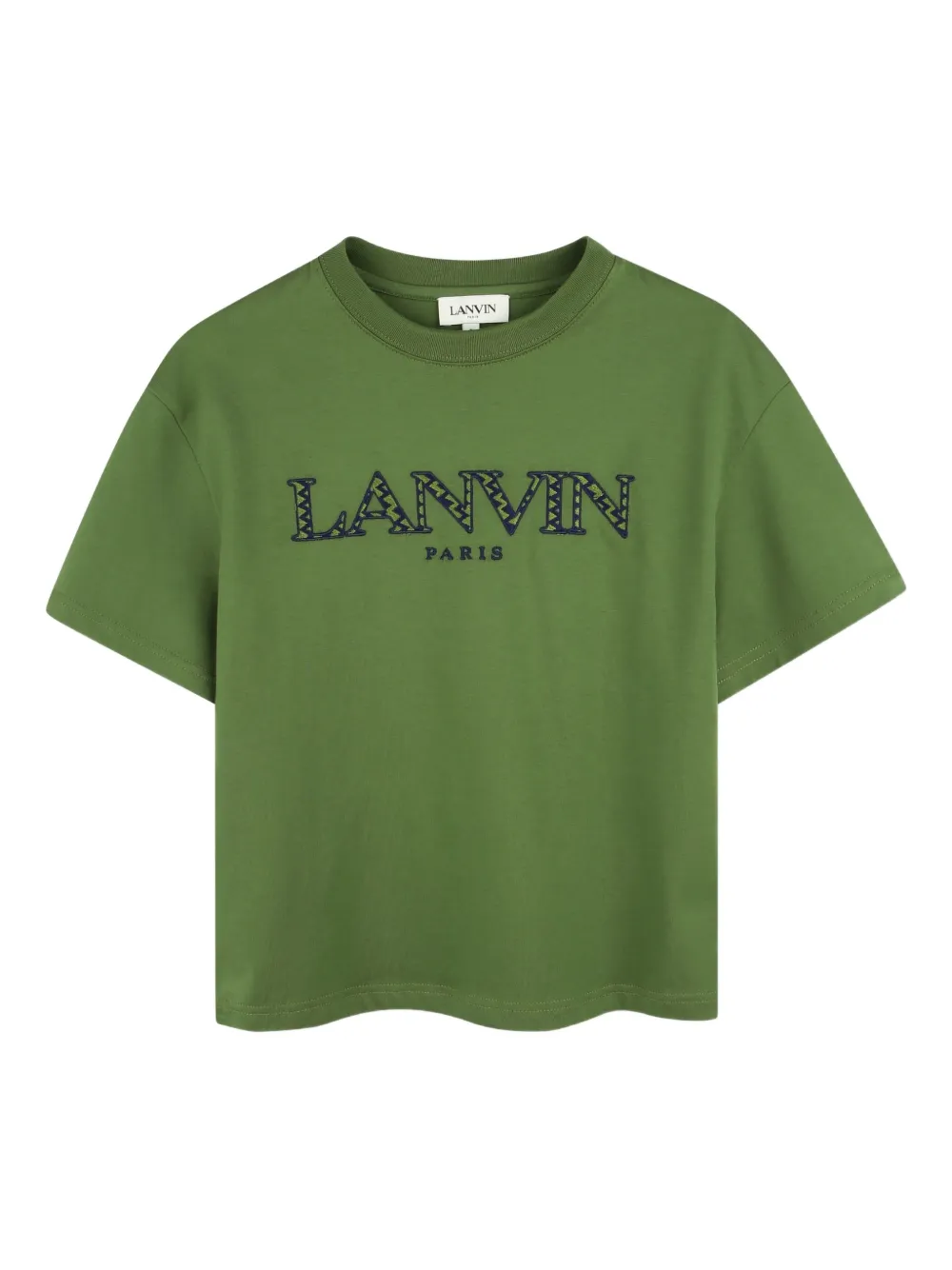Lanvin Enfant T-shirt met geborduurd logo Groen