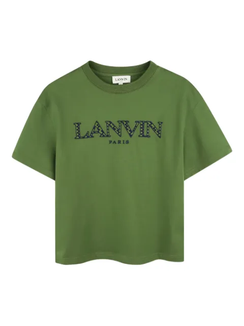 Lanvin Enfant logo-embroidered T-shirt