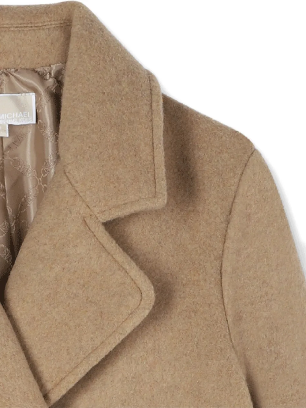 Michael Kors Kids Jas met dubbele rij knopen Beige