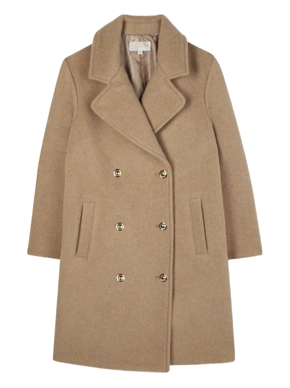 Michael Kors Kids Jas met dubbele rij knopen Beige