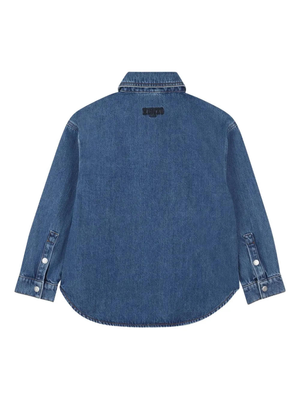 Kenzo Kids Spijkershirt met borduurwerk Blauw