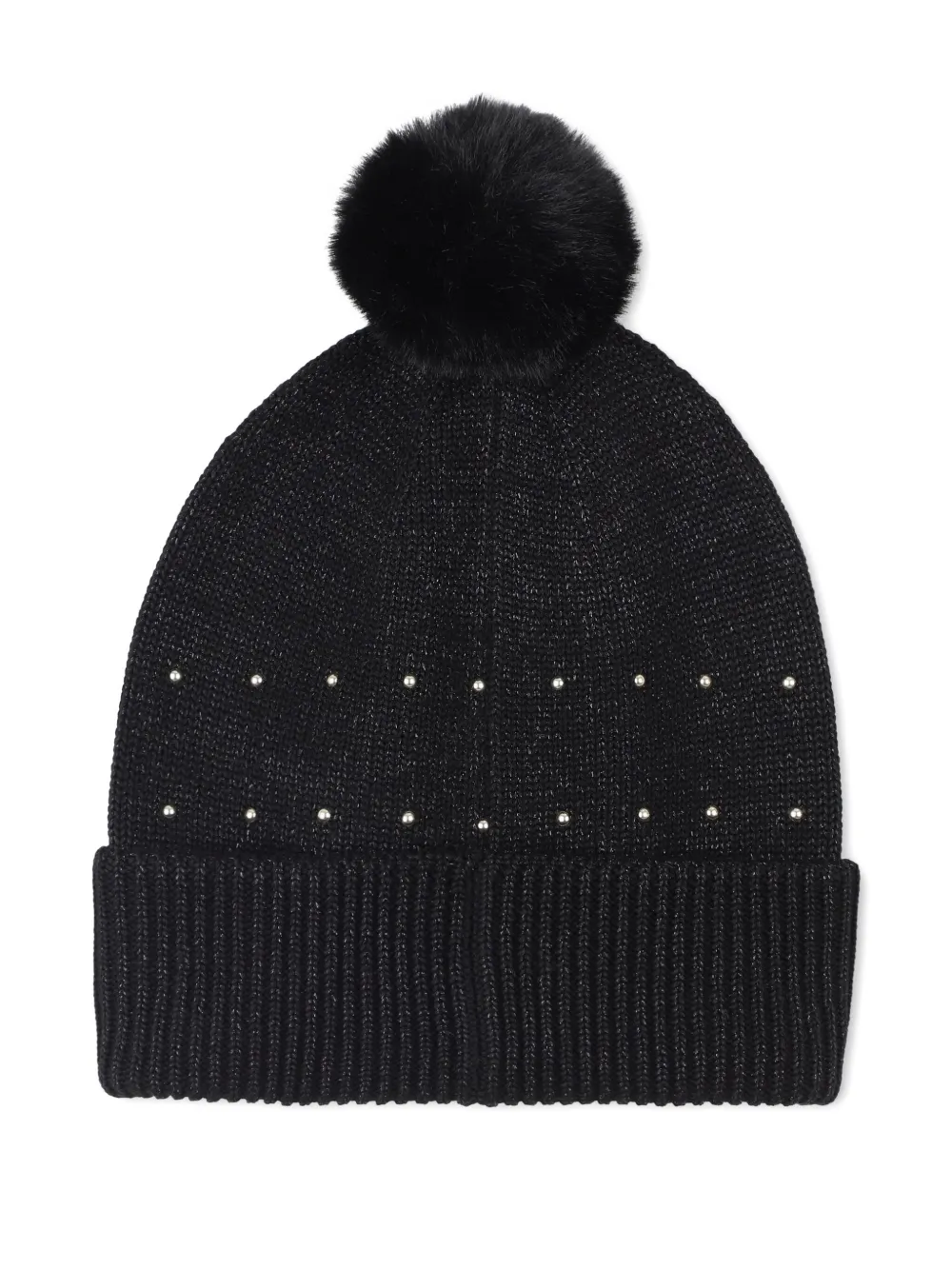 Michael Kors Kids Muts met pompon en logoplakkaat Zwart