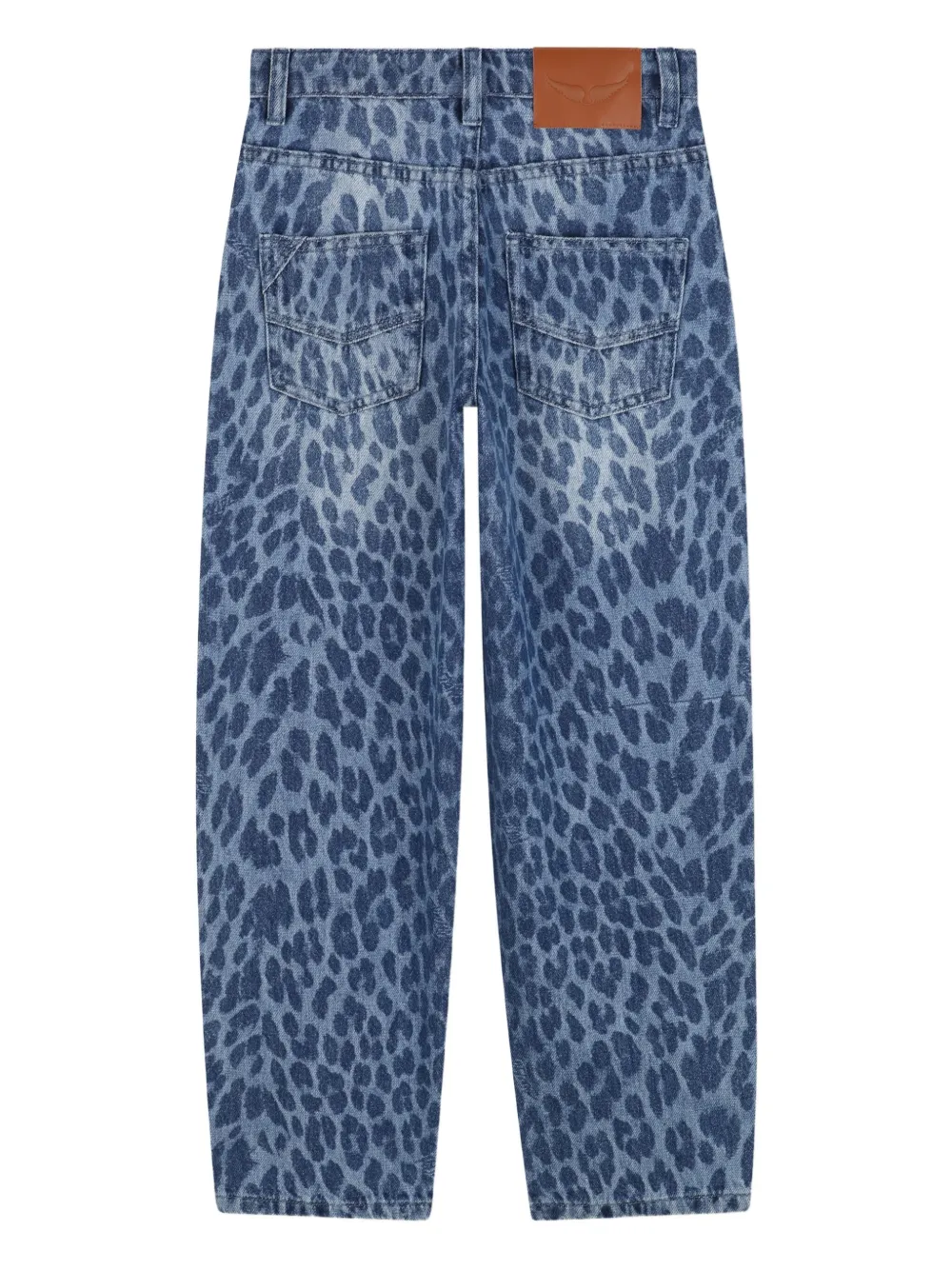 Zadig & Voltaire Kids Jeans met luipaardprint Blauw