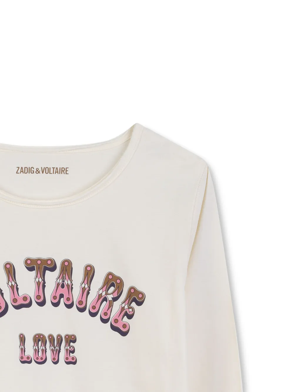Zadig & Voltaire Kids T-shirt met print en lange mouwen Wit