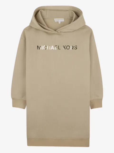 Michael Kors Kids vestido con capucha y letras del logo
