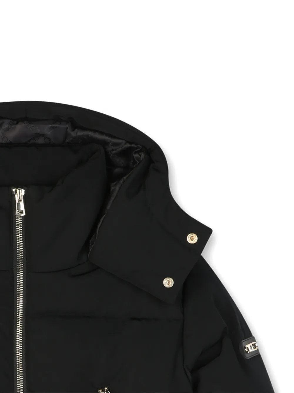 Michael Kors Kids Gewatteerde jas met capuchon Zwart