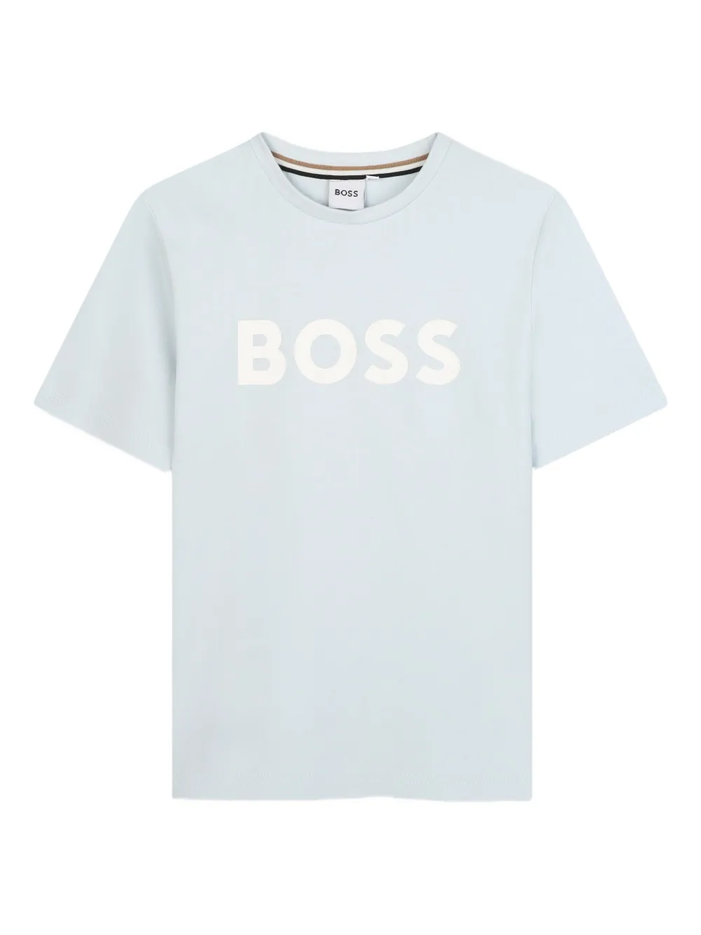 BOSS Kidswear logo-print short-sleeved T-shirt Blauw