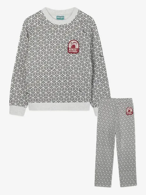 Kenzo Kids logo-print tracksuit set