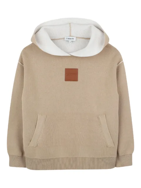 Lanvin Enfant logo-patch hoodie