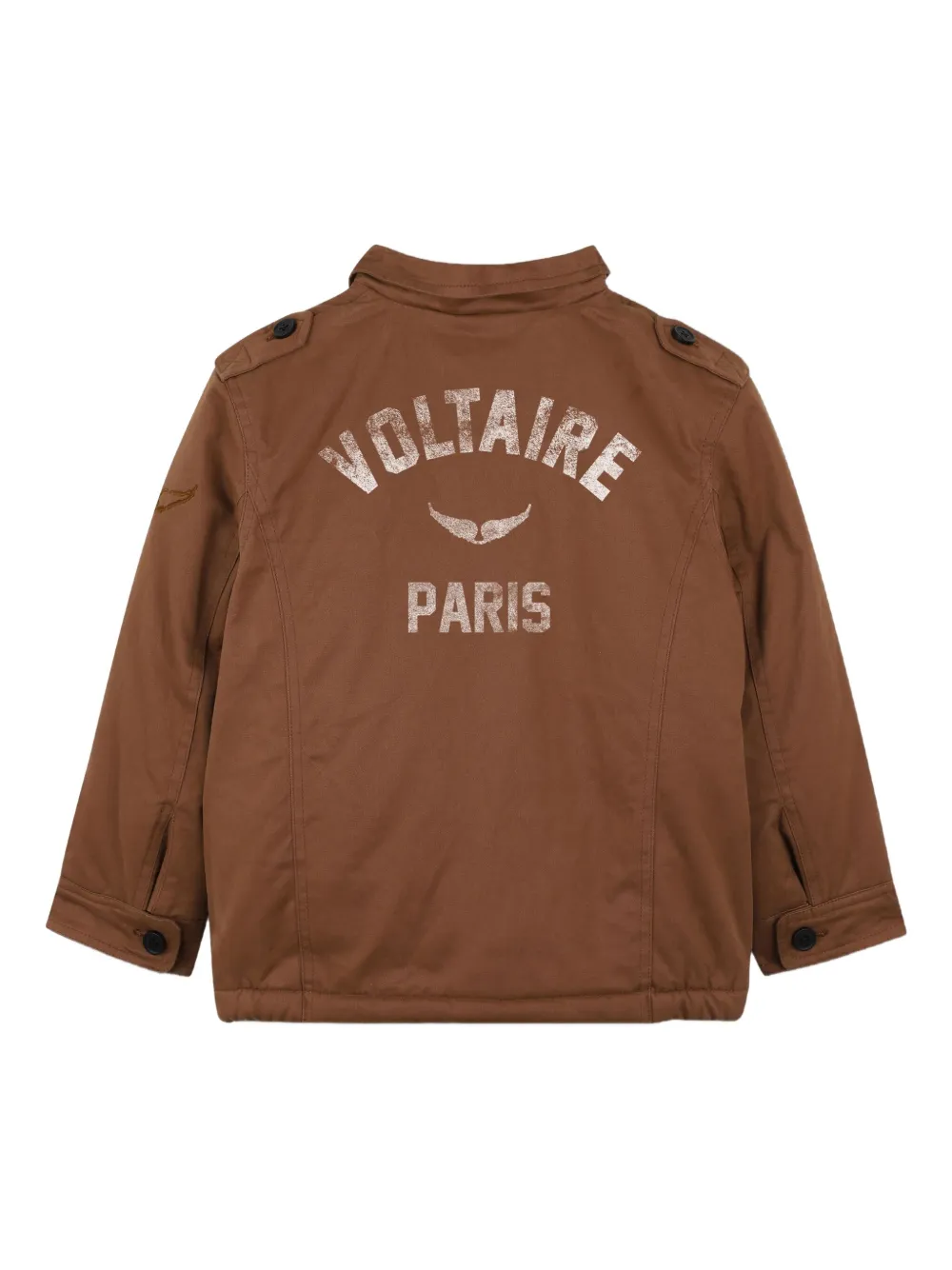 Zadig & Voltaire Kids Jack met capuchon en zakken Bruin