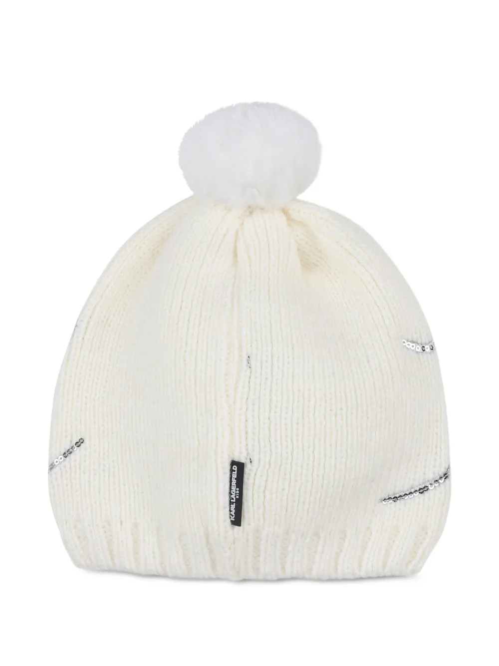Karl Lagerfeld Kids Muts met logo Wit