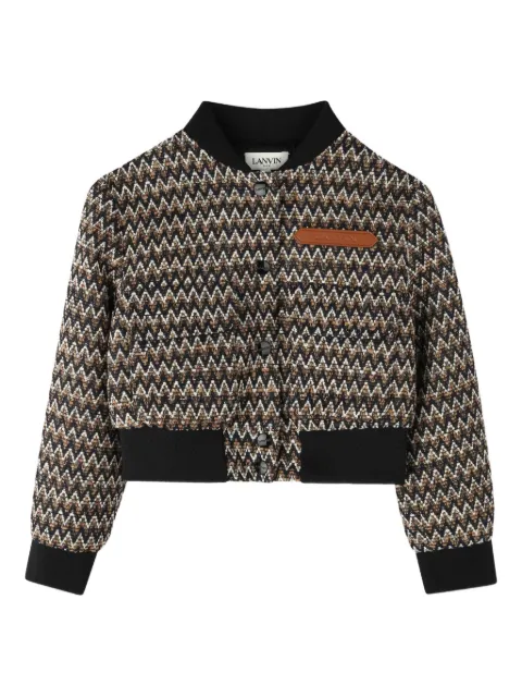 Lanvin Enfant zigzag-patterned bomber jacket