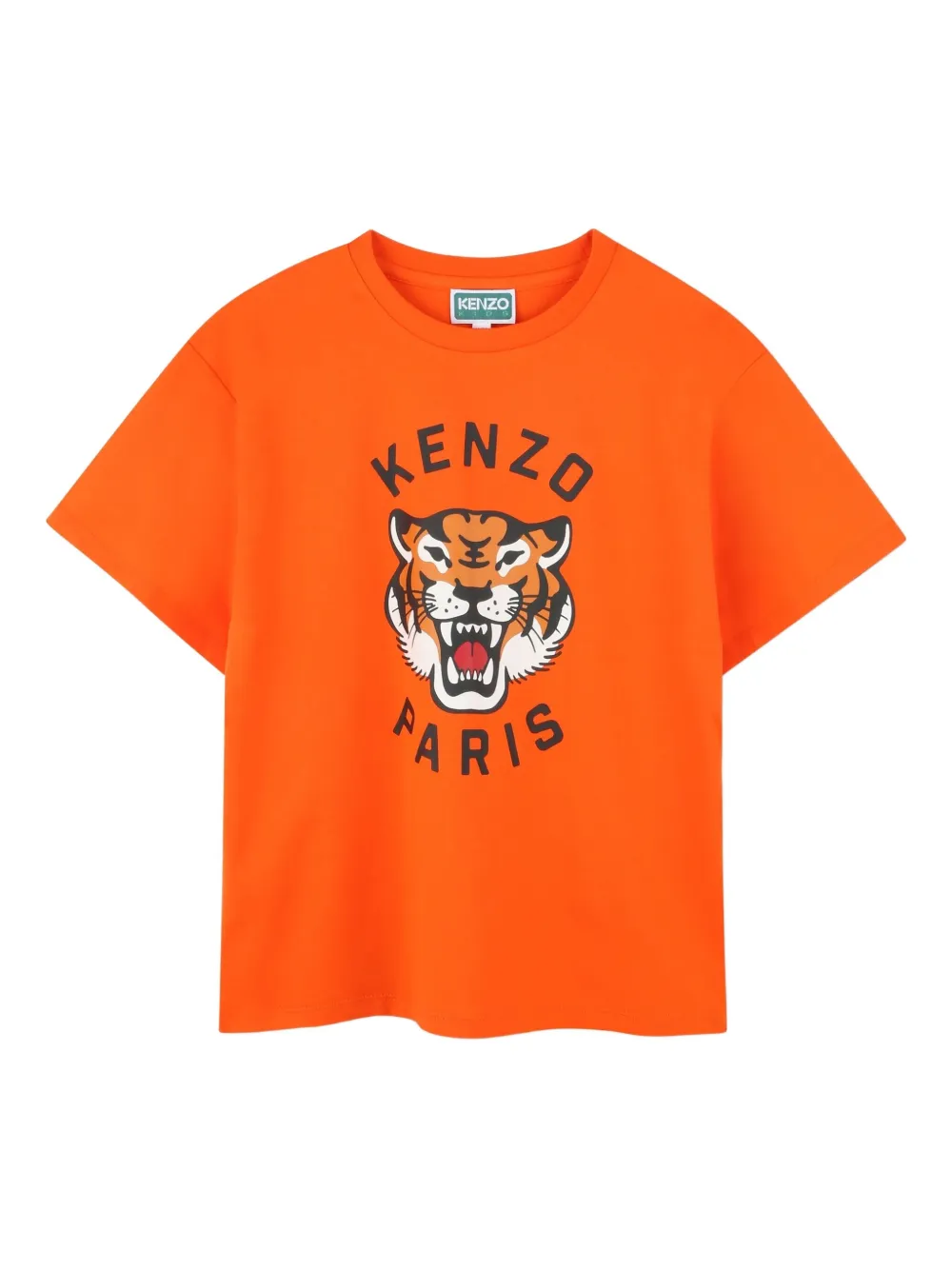 Kenzo Kids T-shirt met tijgerprint Oranje