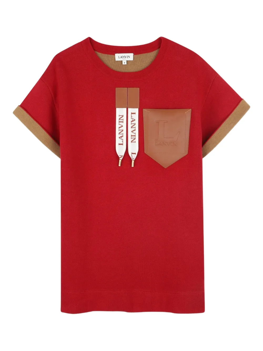 Lanvin Enfant colourblock pocket dress | Red | Image 1