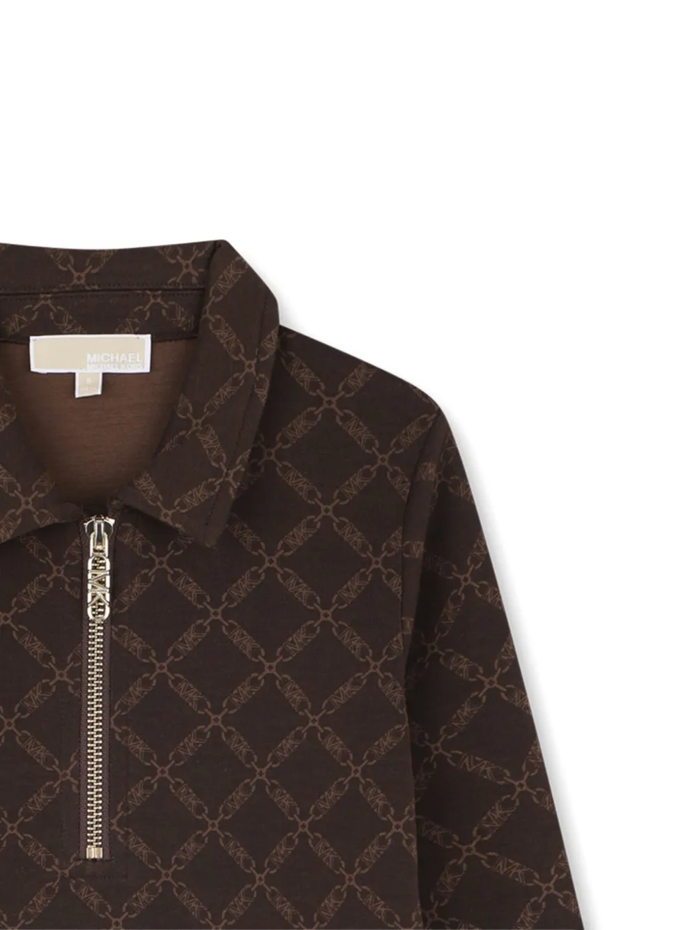 Michael Kors Kids Jurk met halve rits Bruin