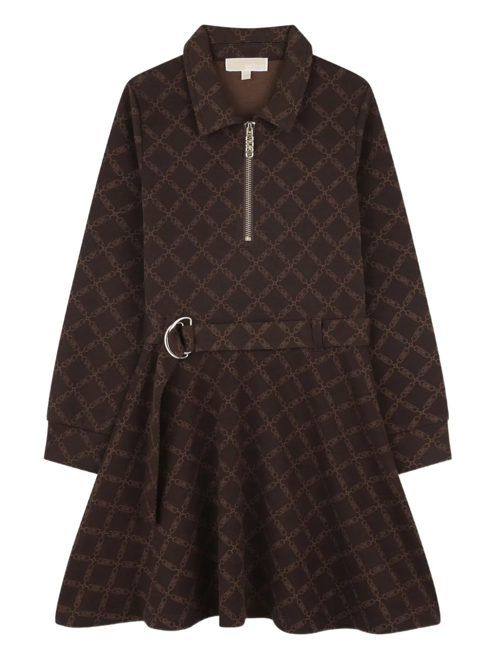 Michael Kors Kids Jurk met halve rits Bruin