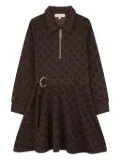 Michael Kors Kids half-zip dress - Brown