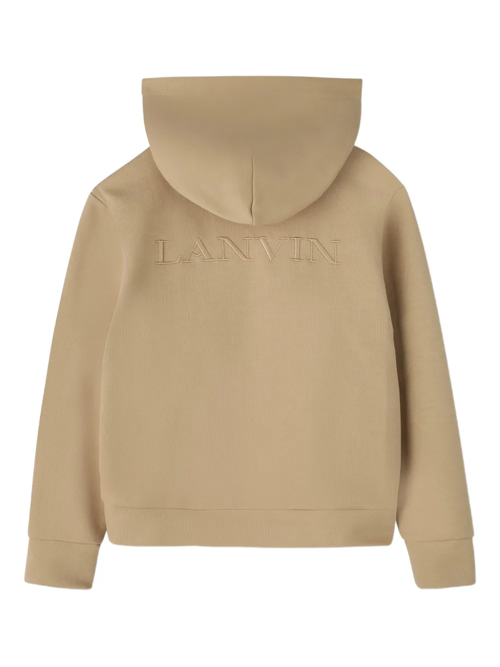 Lanvin Enfant Hoodie met rits Beige