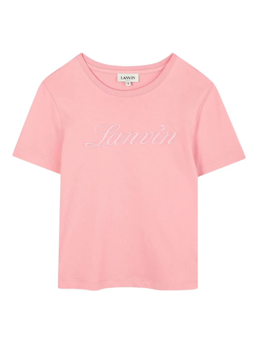 Lanvin Enfant T-shirt met geborduurd logo Roze