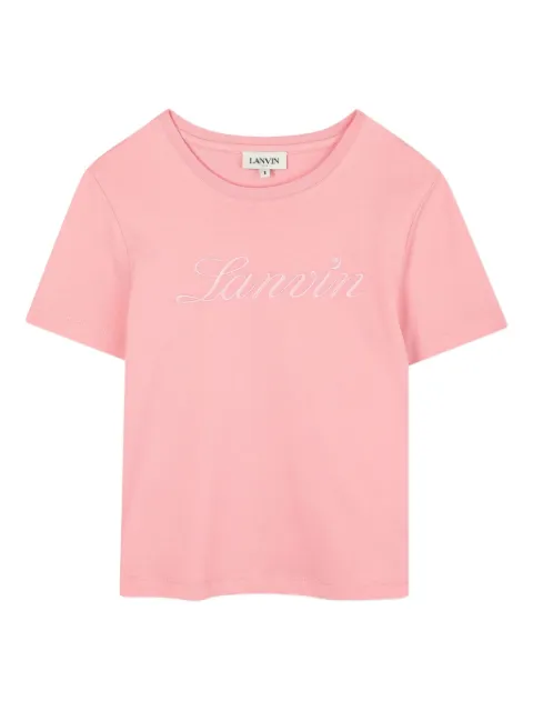 Lanvin Enfant playera con logo bordado