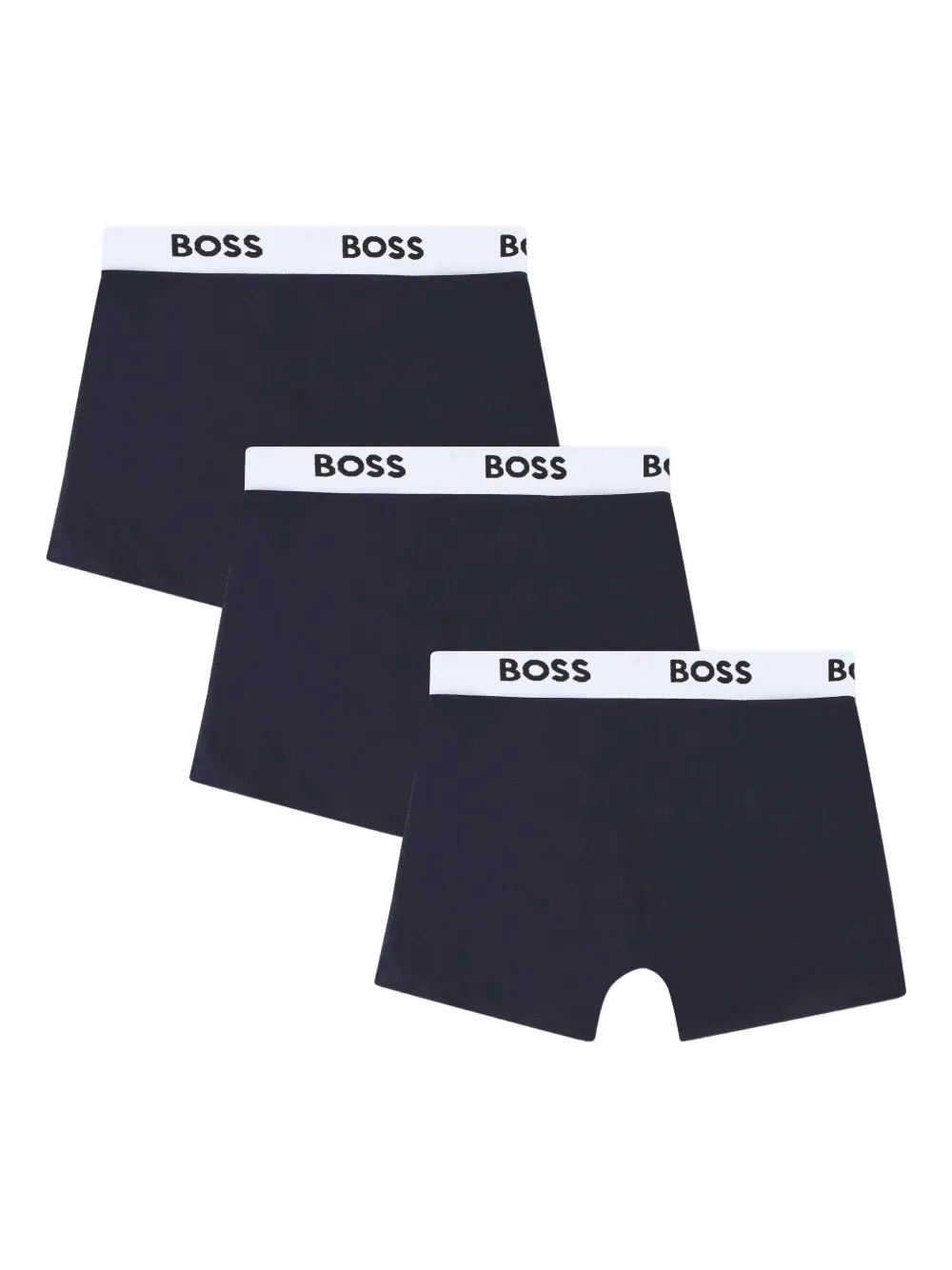 BOSS Kidswear Drie boxershorts met logoband Blauw