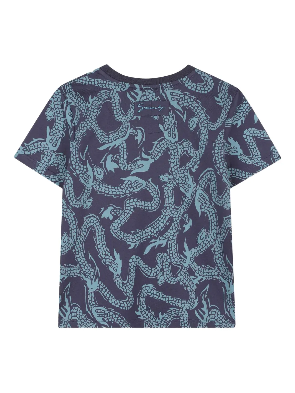 Givenchy Kids T-shirt met grafische print Blauw