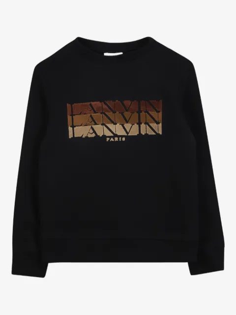 Lanvin Enfant flocked-logo sweatshirt
